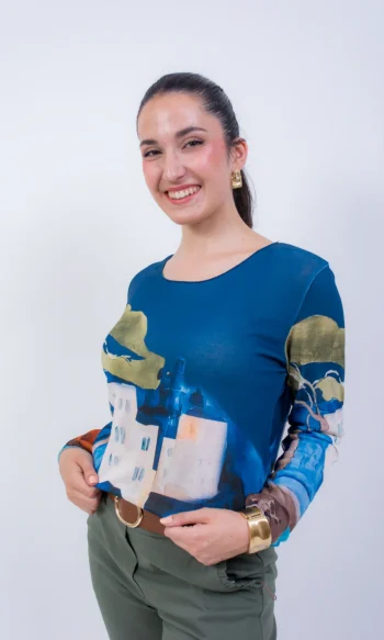 Polera Estampada Acuarela