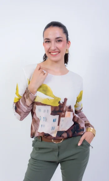 Polera Estampada Acuarela
