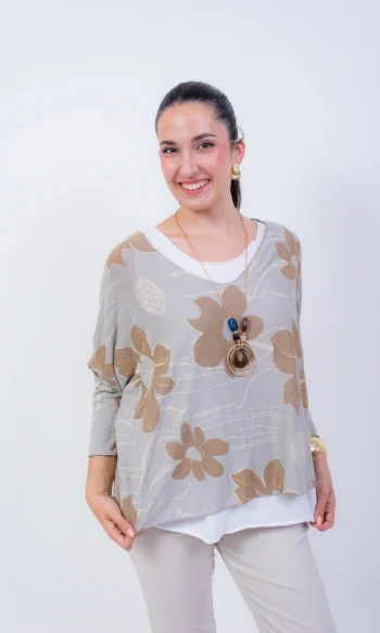 Polera triple con brillo