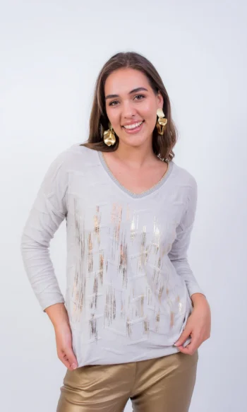 Polera manga larga laminada