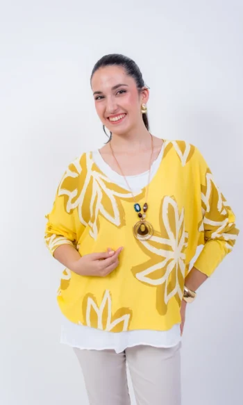 Polera triple con brillo