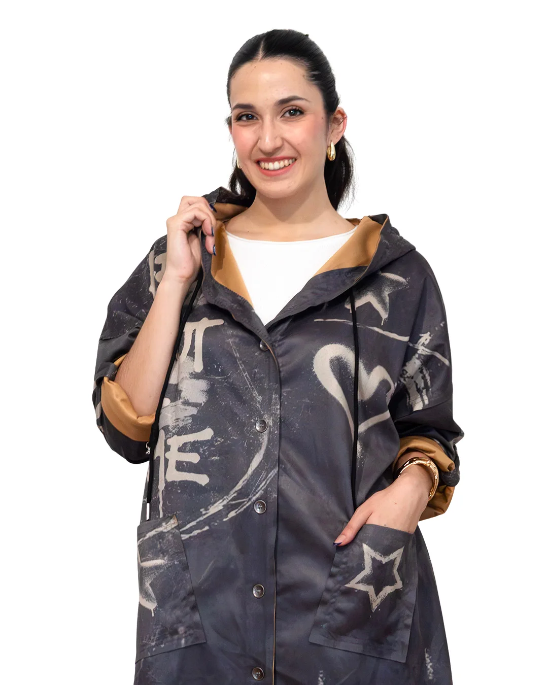 Chaqueta Larga Urban con capucha